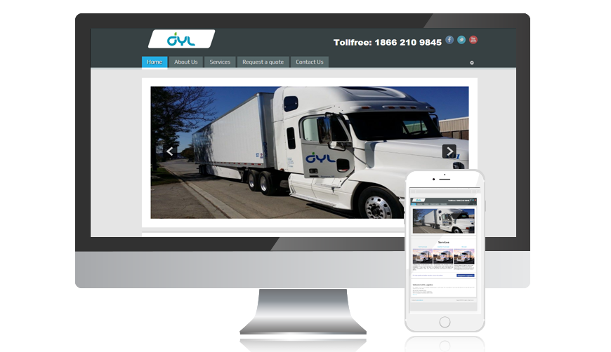 Logistic website portfolio example